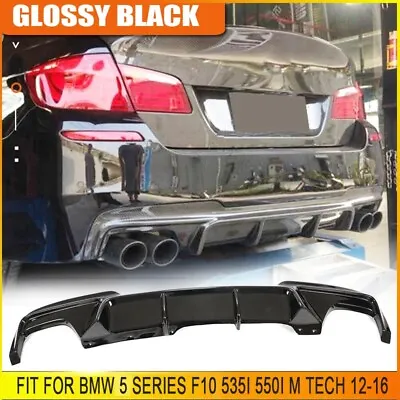 Fit For BMW 5 Series F10 535i 550i M Tech 12-16 Rear Bumper Diffuser Lip Bodykit • $231.79