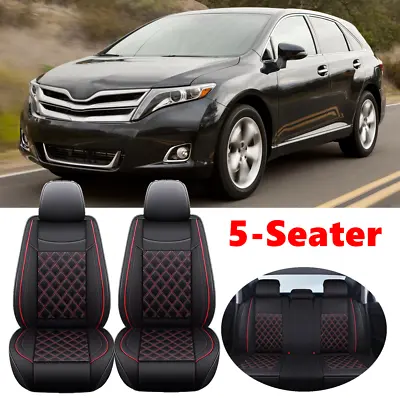 For Toyota Venza Luxury Car Seat Covers Full Set PU Leather Front&Rear 5-Seater • $135.99