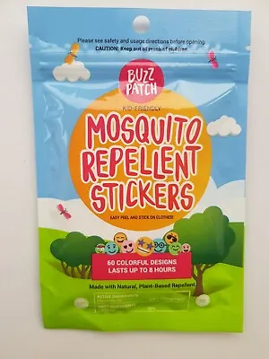 £6.99 • Buy Buzz Patch Mosquito/ Midges / Sandflies Repellent 60 Patches - New