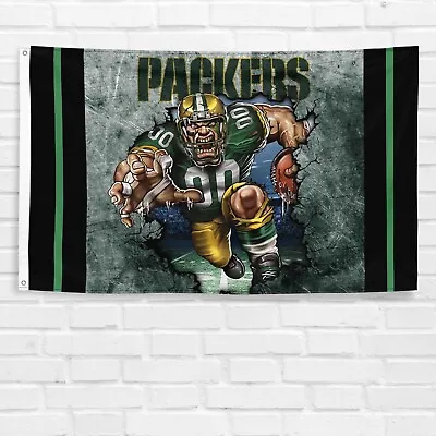 For Green Bay Packers 3x5 Ft Flag Rodgers NFL Super Bowl Champions Banner • $13.99