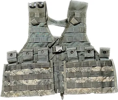 MOLLE II US Army FLC Chest Rig! Tactical Vest W/2 Triple Mag Panels! ACU • $19.80