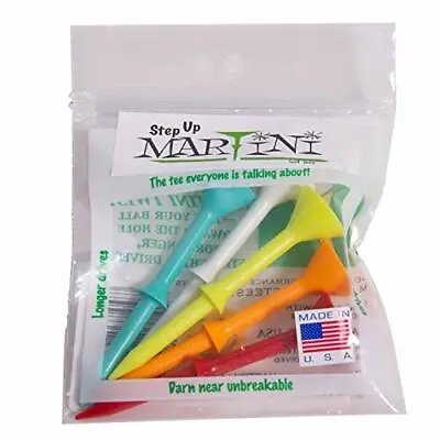 Martini Golf Tees STEP-UP Tees (5 Pack) Assorted Colors • $8.93