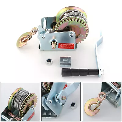 £21.19 • Buy Manual Hand Winch 600lbs Boat Trailer Caravan 8m 19ft Strap Marine Puller New 