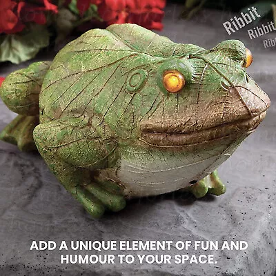 Motion Activated Light & Sound Frog Garden Statue Sculpture Outdoor Yard Decor • $39.98