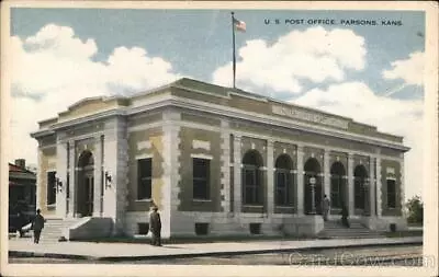 ParsonsKS U.S. Post Office Labette County Kansas Antique Postcard Vintage • $9.99