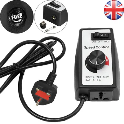 220V-240V Electric Motor Rheostat Variable Speed Controller For Router Fan UK • £18.94