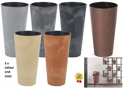 Planter Plant Pot Flowerpot Tubus Outdoor Garden Balcony Indoor Modern Tall • £34.95