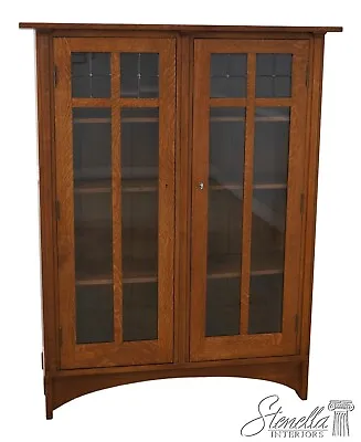 62368EC: STICKLEY Mission Oak 2 Door Arts & Crafts Bookcase • $3695