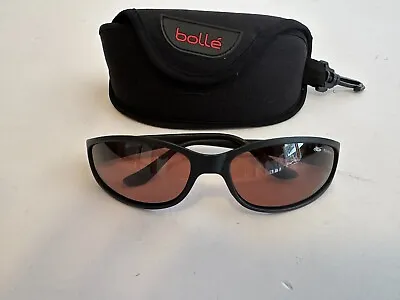 Vintage Bolle Coachwhip  Made In France Black Frame Grey Lens Case Wrap Classic • $99