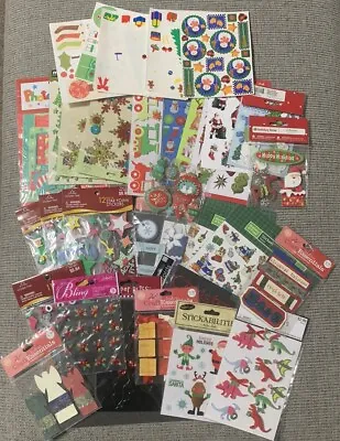 Huge Lot Of Christmas Scrapbooking Stickers Jolees Mrs Grossman Stickabilities • $25.99