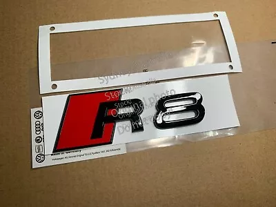 OEM Rear Boot Trunk R8 Gloss Black Badge Sticker For AUDI R8 • $67.95