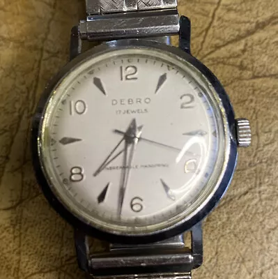 Vintage Debro Mens Watch - Automatic - Manual Wind-Up - 17 Jewels RUNS • $9.99