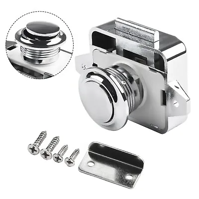 Button Catch Lock Hardware L-shaped Plate Motorhome RV Yacht Furniture • $11.09