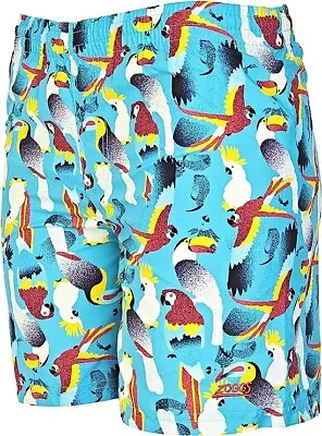 Zoggs Boys Parrot Parade 15-Inch Swim Shorts Age 13-14 Quirky RRP £22 • £7.97