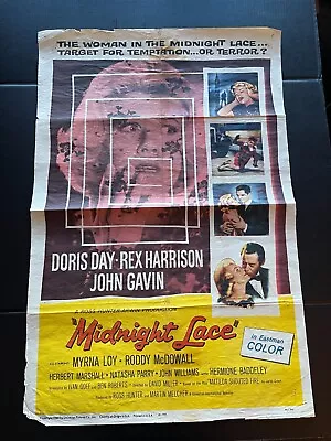 Midnight Lace (1960) - Original One Sheet Movie Poster 27 X 41 • $17.14