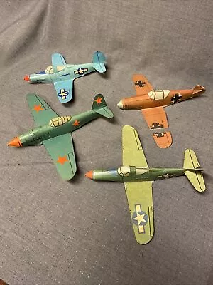 1940s - 1950s WW2 Paper Toy Airplanes P-39 Me-109 Stormovik • $6.95