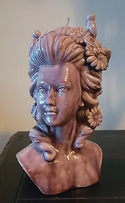 D.L. & CO MADAME DE POMPADOUR BUST CANDLE Lavender Patina Rare Designer $85 Msrp • $69.99