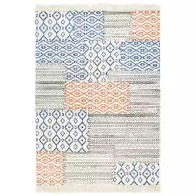 120x180 Cm Handwoven Kilim Rug Cotton With Multicolour Printed Floor Carpet • $55.89