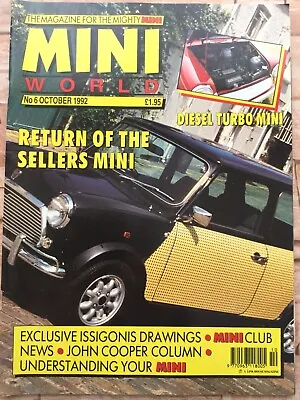 Mini World Magazine #6 - October 1992 - Issigonis Drawings Diesel Turbo Mini • £7.99