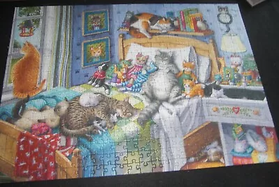 Ravensburger CAT NAP Puzzle 500 Large Piece Puzzle COMPLETE Fun • $8.95