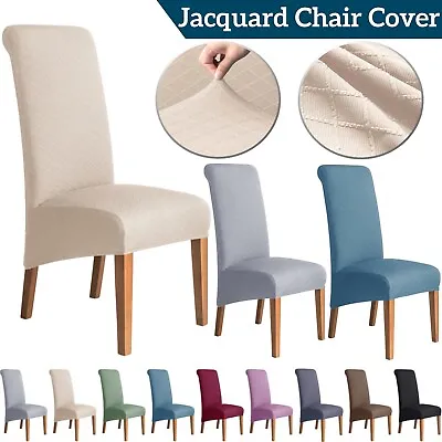 $17.99 • Buy Highback Dining Chair Covers Seat Slipcover Jacquard Chair Protector Removable