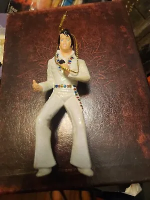 New Kurt Adler Elvis Presley Glitter Ornament White Jumpsuit • $9.10