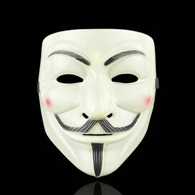 $5.99 • Buy V For Vendetta Guys Halloween Mask Fawkes Anonymous Hacker Cosplay Party Props