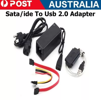 SATA/PATA/IDE To USB 2.0 Cable Power Adapter Converter For Hard Disk D 2.5-3.5'' • $25.99