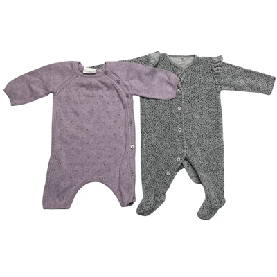 £8 • Buy 2 X GIRLS FLEECE & KNITTED NEXT BABYGROW ROMPERS SLEEPSUITS UP T0 1 MONTH
