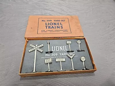 Vintage Lionel Trains No 309 Yard Set Locomotive Railroad Model Signs Box Set • $30
