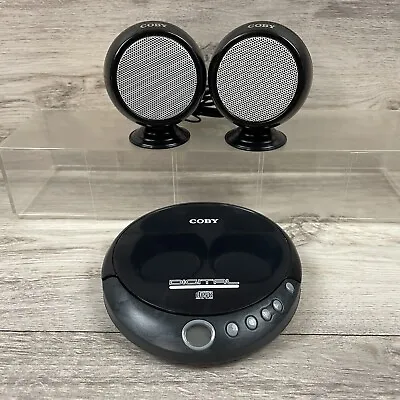 COBY PERSONAL CD PLAYER Ultra Compact Digital Stereo CD-109 W/ Mini Speakers • $30