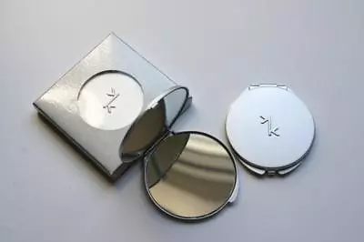 Silver HANDBAG MIRROR Small Pocket Lightweight  Compact Folding 6cm SUPERDRUG • £2.99