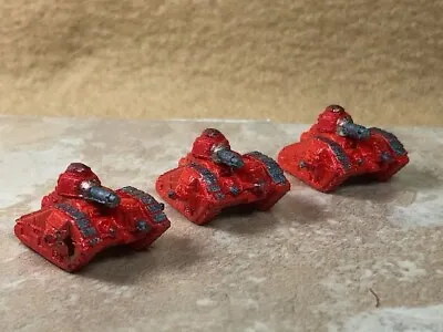 40k Epic Imperial Guard Red Leman Russ Tanks X3 Oop Plastic Original Pattern • $10.85