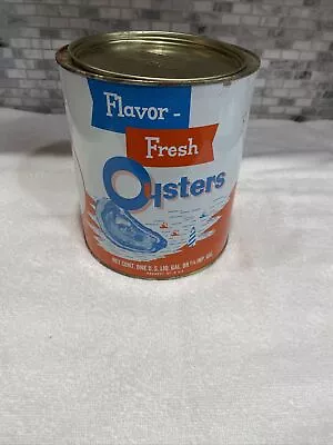 Vintage Flavor Fresh 1 Gallon Oyster Can Tin • $26