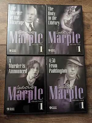 AGATHA CHRISTIE MARPLE DVD SET VOLUME 1 2 3 4 1-4 DVDs ACORN MEDIA • $15.99