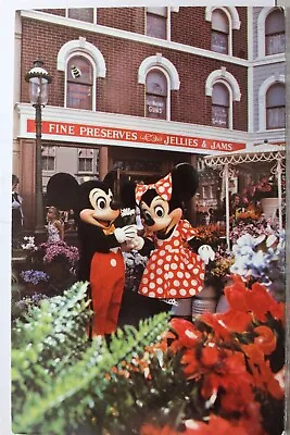 Disneyland Main Street Flower Market Mickey Mouse Flowers Postcard Old Vintage • $0.50