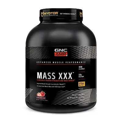 GNC Amplified Mass XXX Anabolic Mass Gainer 6 LBS Strawberry • $99.99