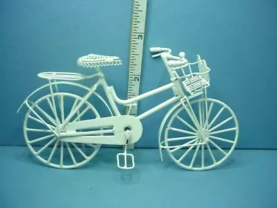 Miniature Bicycle White #EIWF541 Town Square 1/12th REDUCED • $15