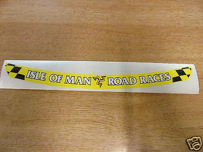 £2.99 • Buy Isle Of Man Road Races - TT Visor Decal Sticker - YELLOW
