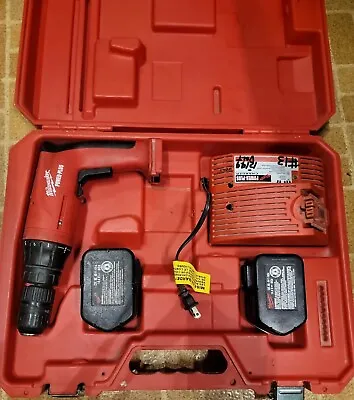 Milwaukee Power-plus 14.4v Hammer Drill 1/2   0513 + 2 Batteries Charger Case • $74.95