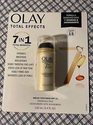 OLAY Total Effects 7 In 1  Moisturizer SPF 15 3.4oz EXP 9/2024 • $34.95
