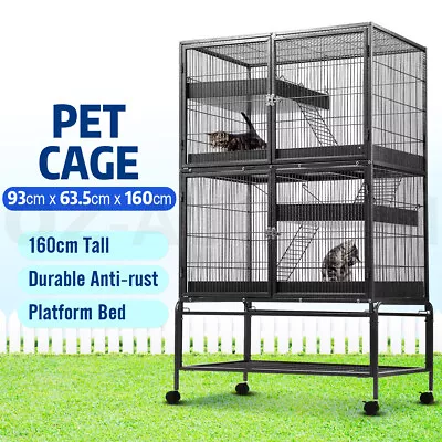 4 Levels Pet Cage Rabbit Hutch Cat Hamster Guinea Pig Ferret Chinchilla House • $449.95