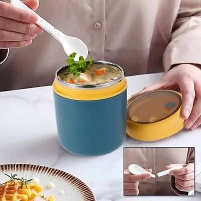 $15.31 • Buy 1/2 Layer Thermal Insulated Food Container Lunch Box Thermos Flask Soup Jar Ac