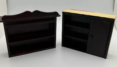 Lot Of 2 Dollhouse  Miniature Partially Finished Hutch/bookcase • $7.99