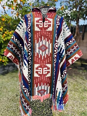 Native  Adult Alpaca PonchoUnisex One Size. Made In Ecuador • $74