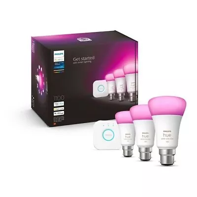 Philips Hue E27 A60 Colour Bluetooth Starter Kit [2022] Smart LightingStarterkit • $189