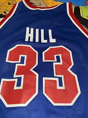 $25.49 • Buy Vtg NBA Detroit Pistons Grant Hill 1994 Rookie Champion Basketball Jersey Sz48