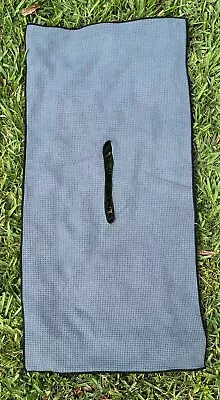 Large 19  X 41  Microfiber Waffle-weave Golf Towel W/ Center Slit - Gray • $14.95