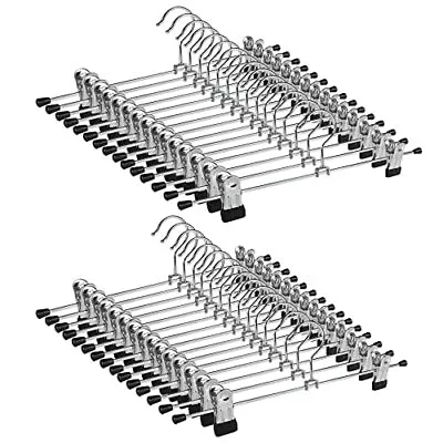 Hangers Skirt Hangers With Clips Hangers For Pants Metal Cloths  Trouser Hanger • $20.08