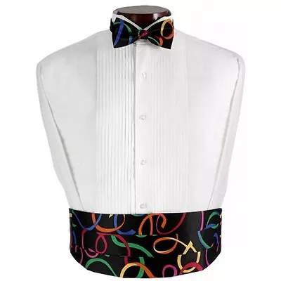 Mardi Gras Serpentine Tuxedo Cummerbund And Bow Tie • $85.50